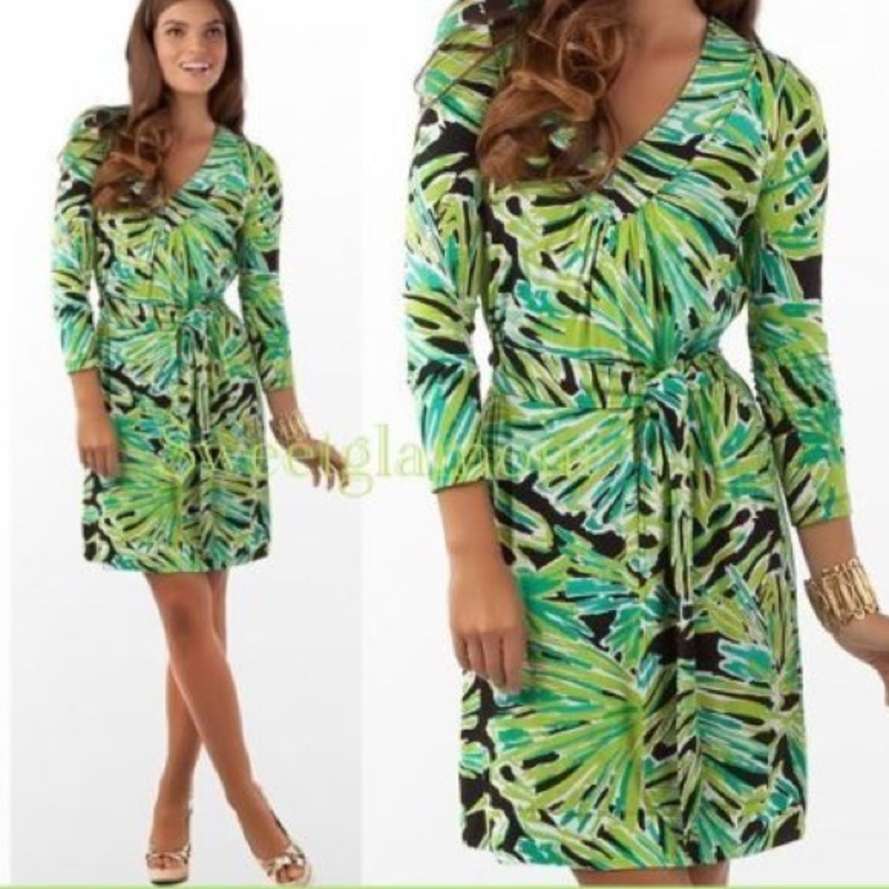Lilly Pulitzer Greens with Envy XXS Wrap Dress