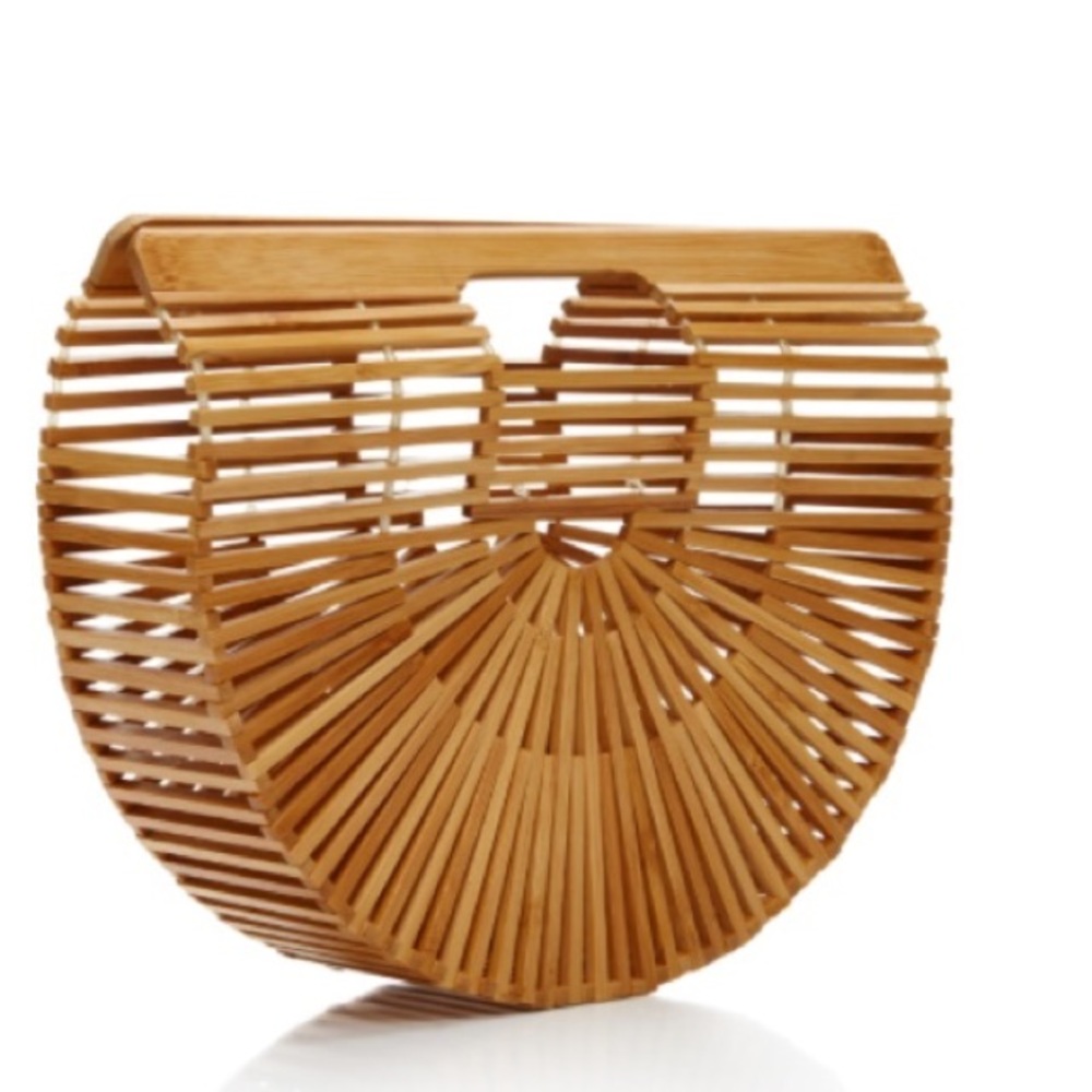 Beach rattan bamboo bag