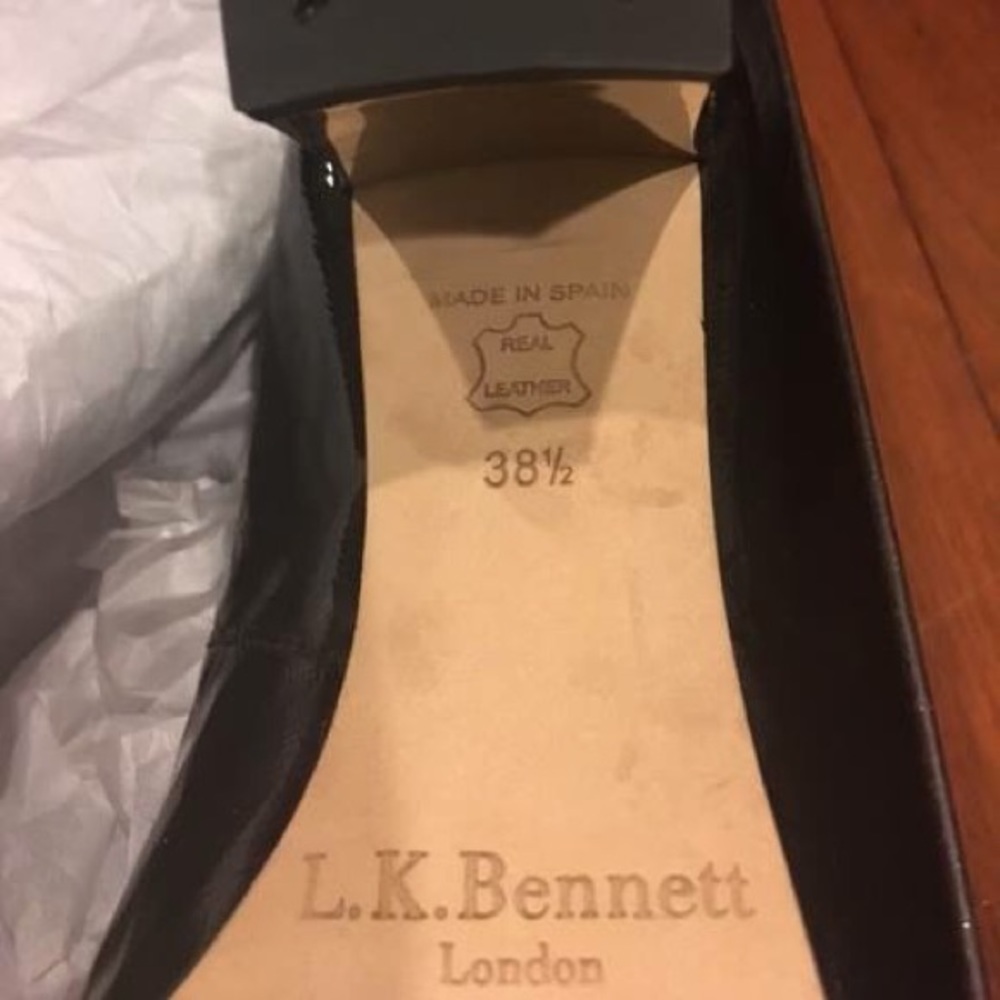 LK Bennett Tia Saffiano Patent Leather Block Heel - Picture 6 of 6