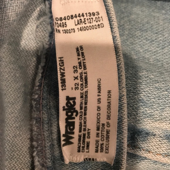 Wrangler 32x32 whitewashed 13MWZ - Picture 3 of 3