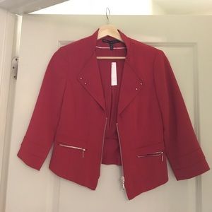 White House Black Market Cropped Red Jacket NWT 🍒