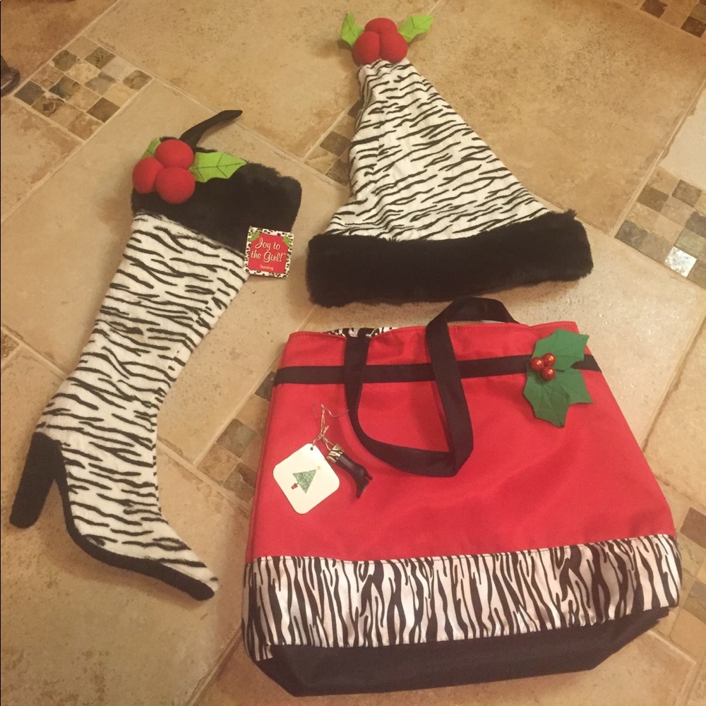 Holiday Collection Bag and stockings