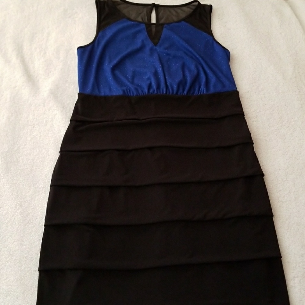 Blue and Black Dress