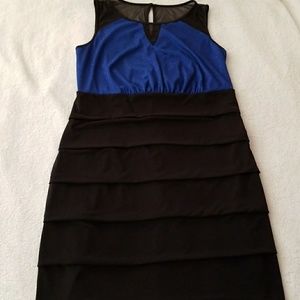 Blue and Black Dress