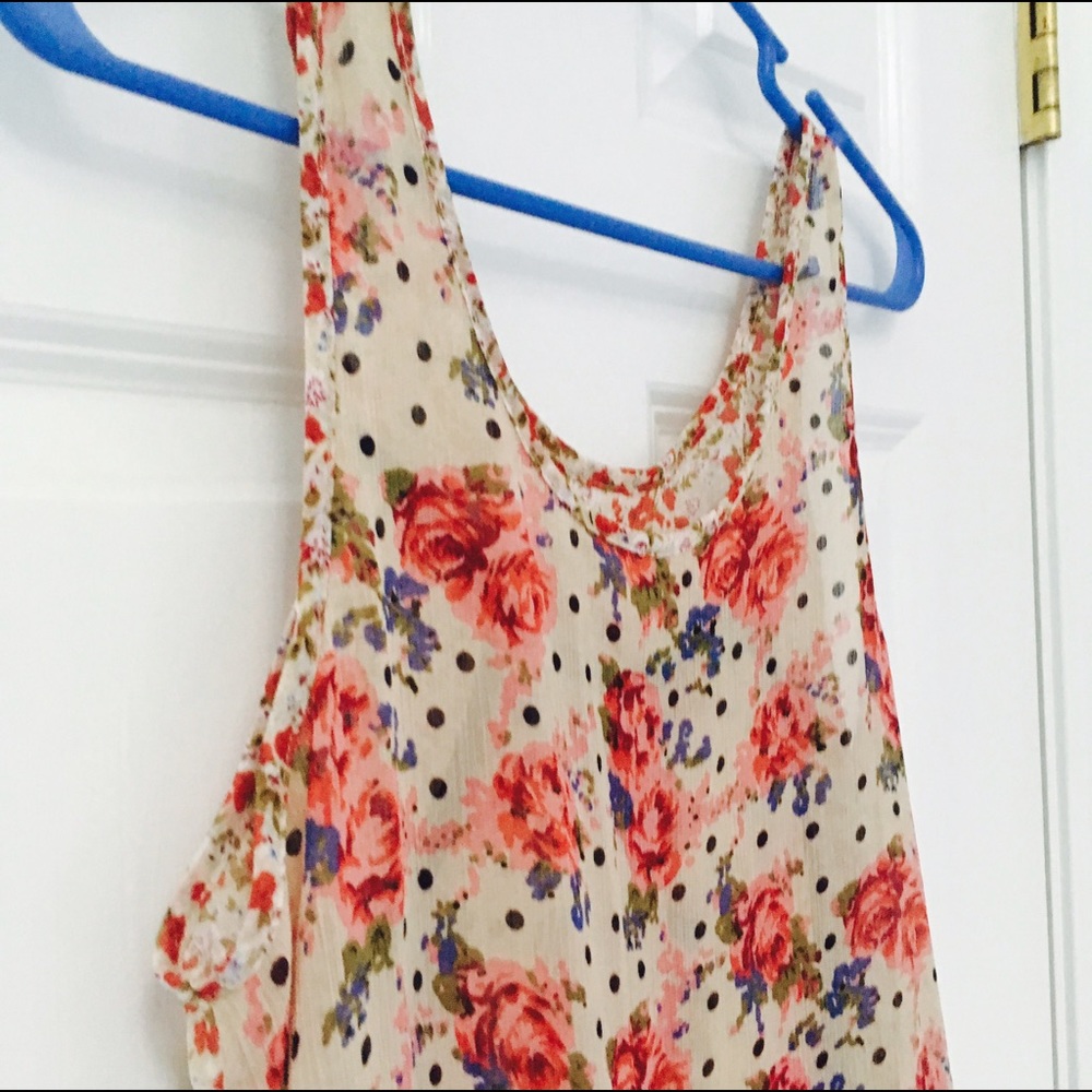 Floral Pattern Tank Top - Picture 1 of 4
