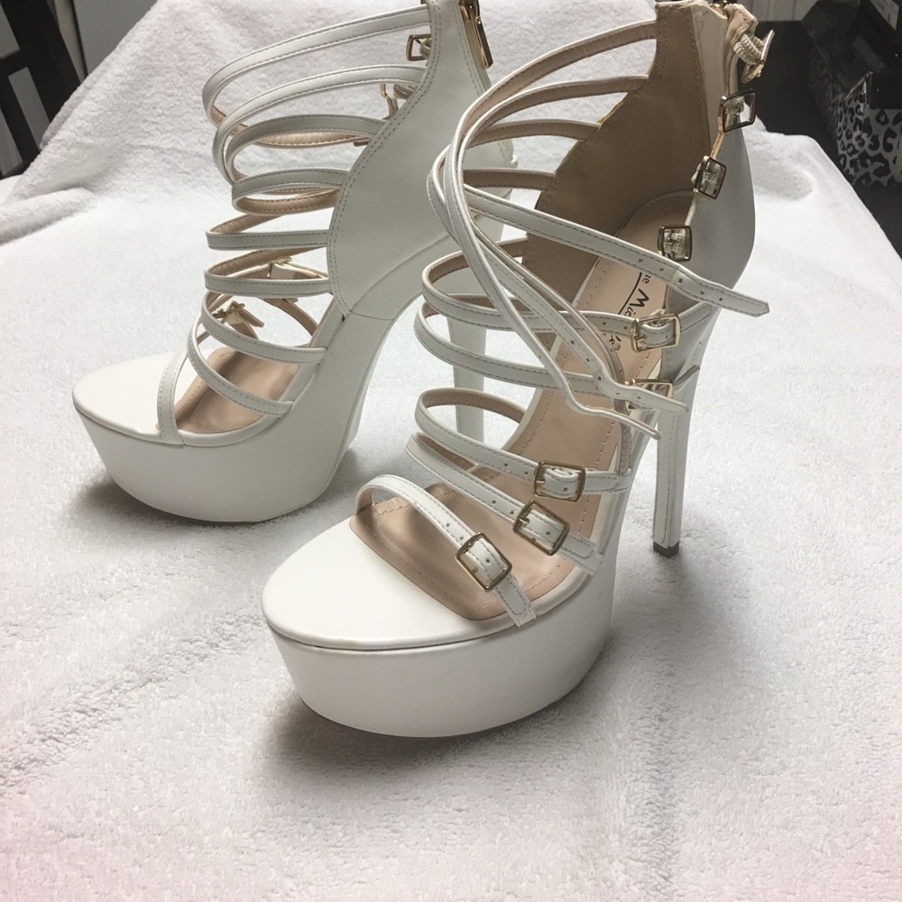 6 1/2 white heels