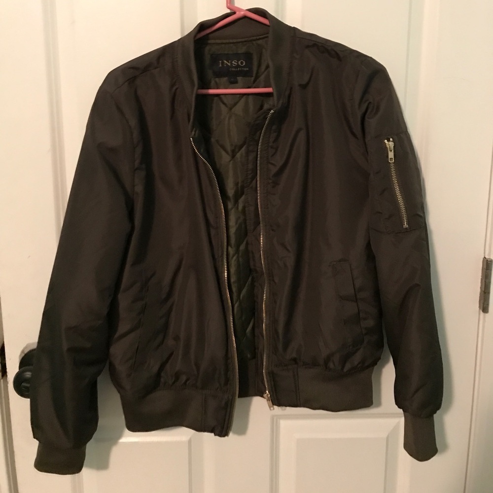 army green bomber jacket