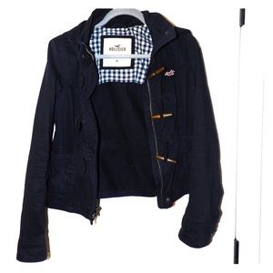 Hollister Navy Wooden Toggle Jacket