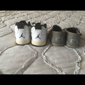 Tom’s and Air Jordan size 5 toddler shoe