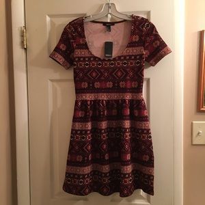 Short sleeve boho dress