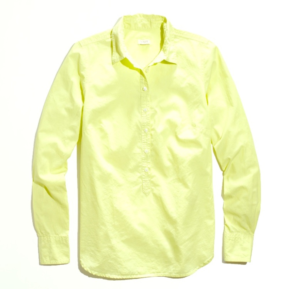 J. Crew Factory yellow popover shirt