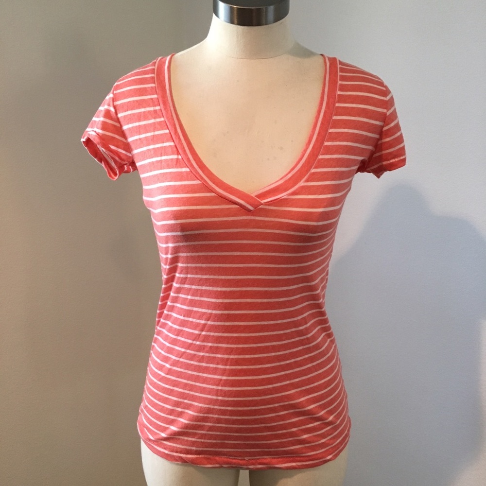 BDG brand Coral Stripe Tee From Urban Outfitters
