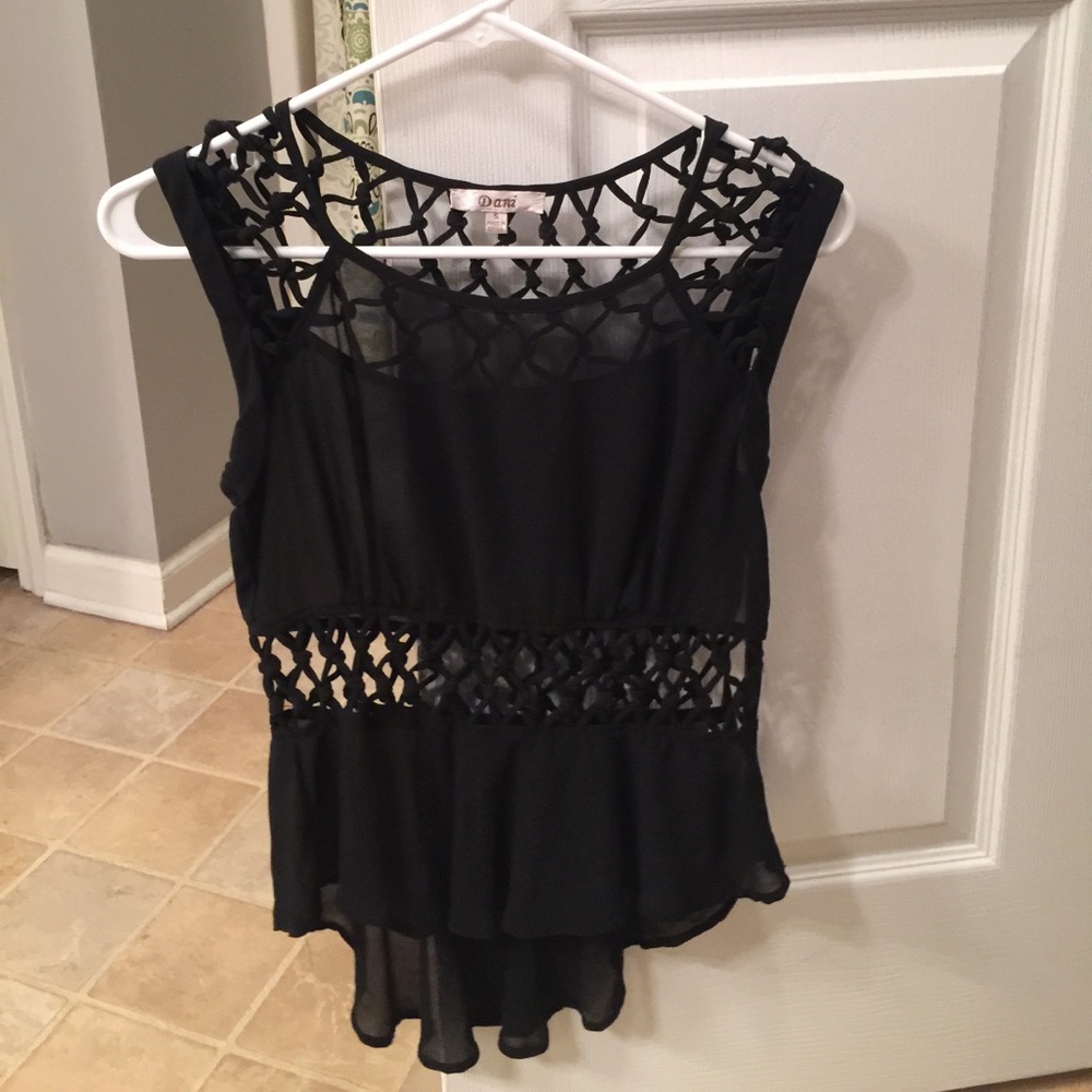 ❗️SOLD❗️ Sheer Black Blouse