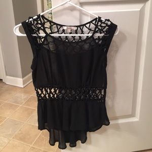 ❗️SOLD❗️ Sheer Black Blouse