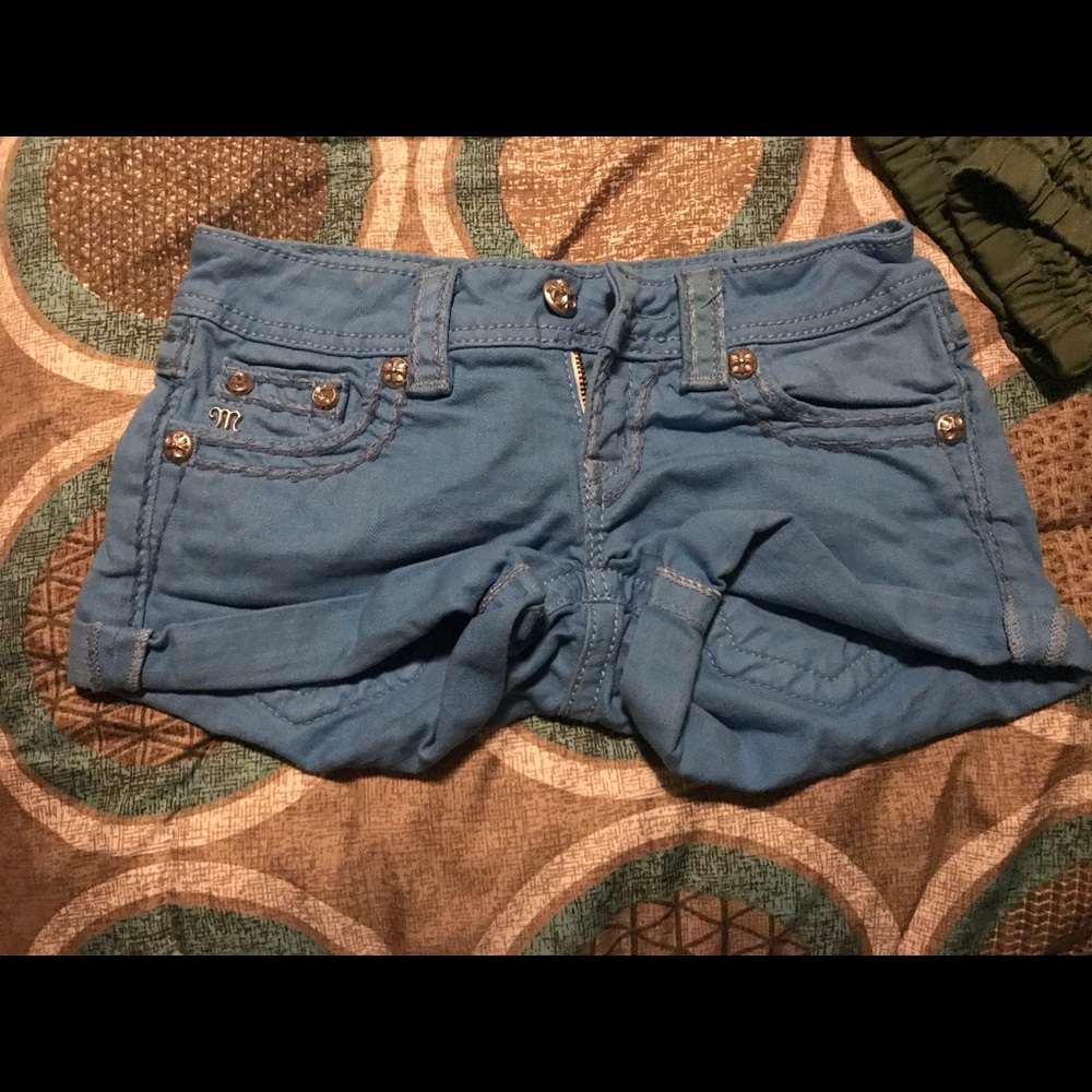 Blue miss me shorts