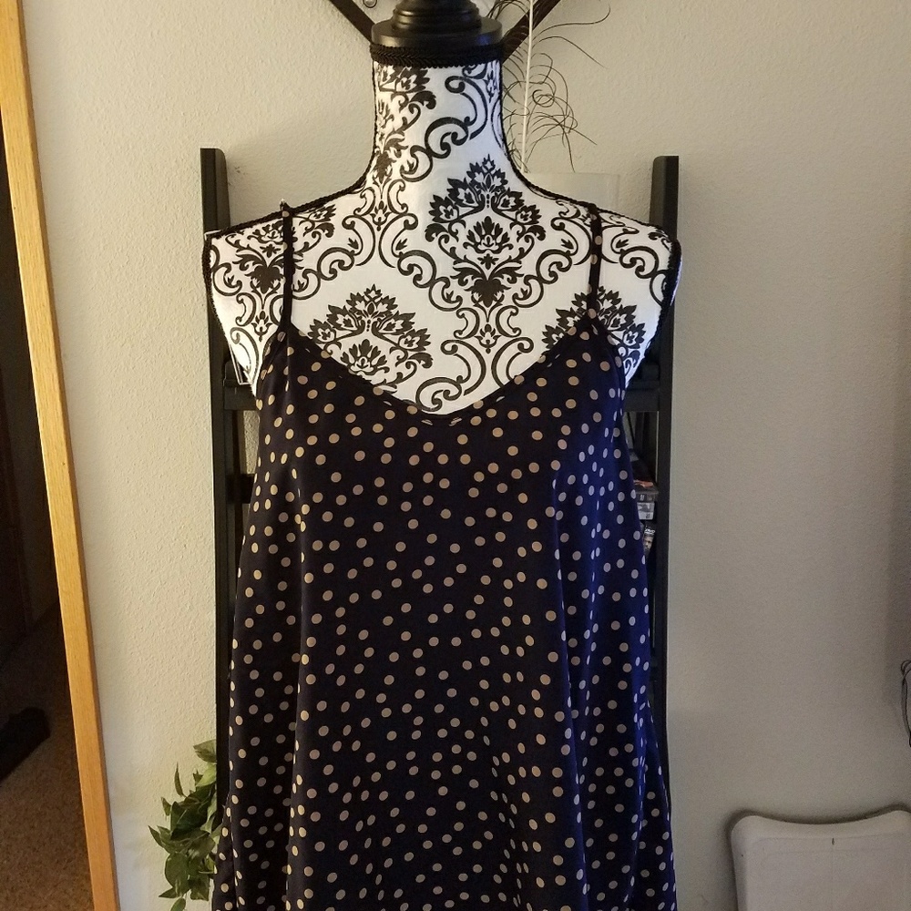 Buckle polka dot cami