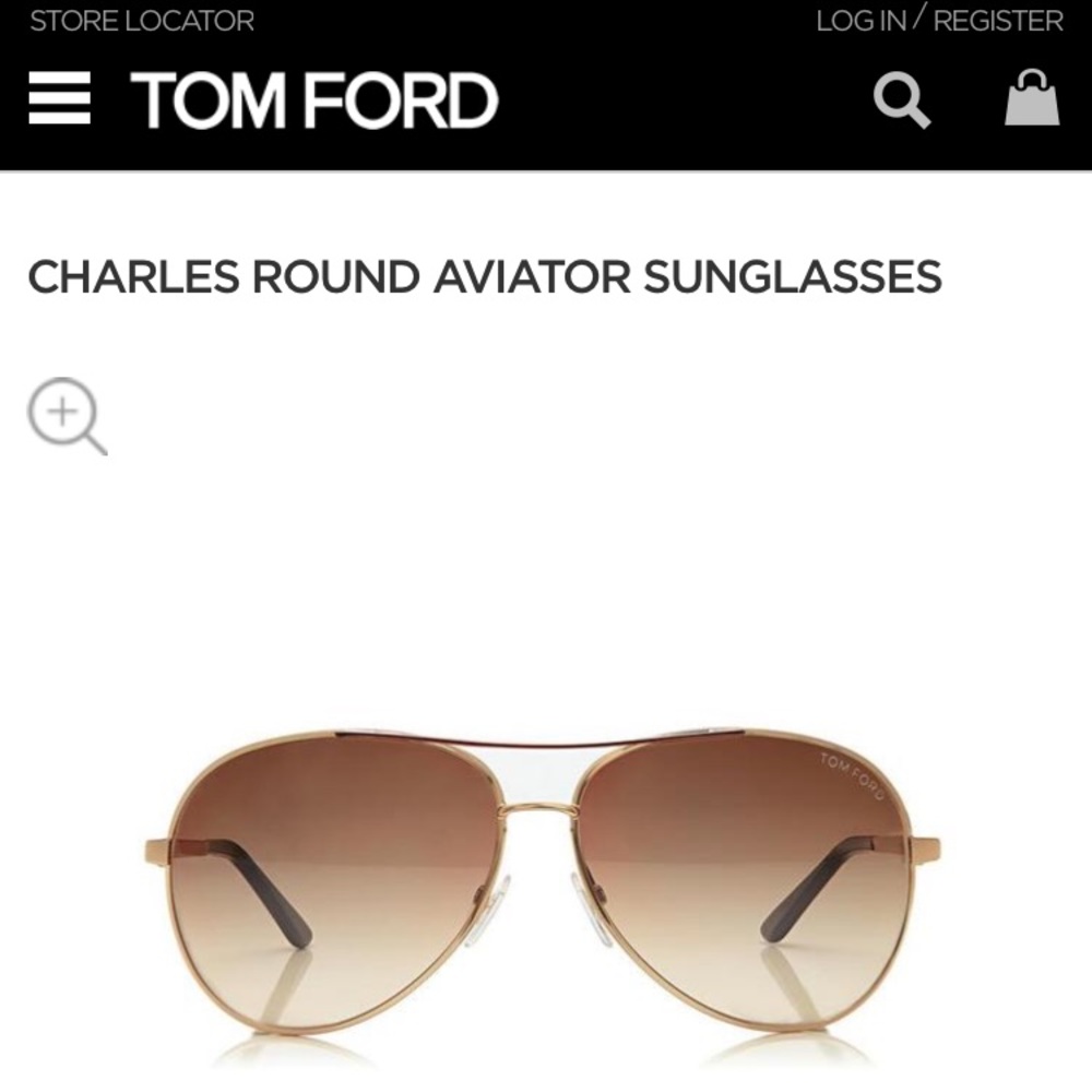 SOLD - Tom Ford Charles Round Aviator Sunglasses - Picture 1 of 4