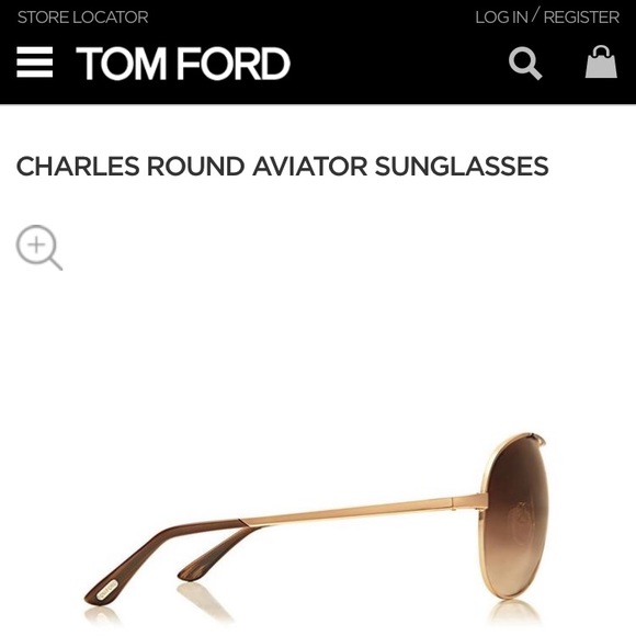 SOLD - Tom Ford Charles Round Aviator Sunglasses - Picture 2 of 4