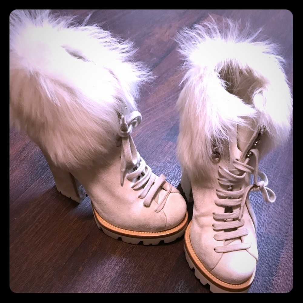 Prada fur boots