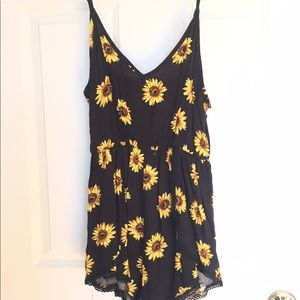 LF Stores NWOT Sunflower Print Romper/Playsuit