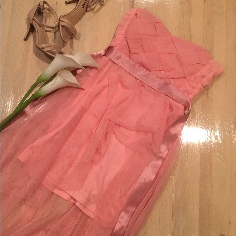 Teeze Me Peach High Low Dress