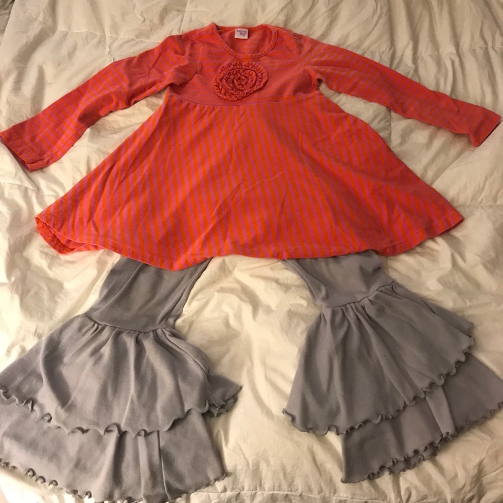 Ruffle pants and flowy top