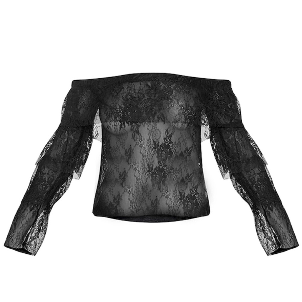 Pretty Little Thing sold out lace Bardot top