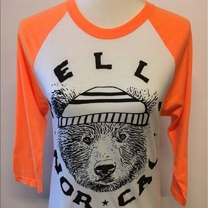 Hand screen printed Nor Cal baseball tee