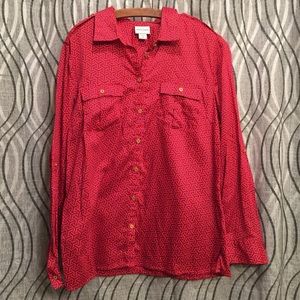 Orange and Purple Jaclyn Smith Blouse size Large