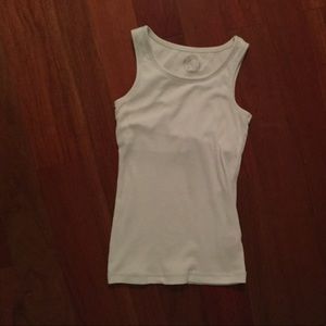 White tank top with training bra inside