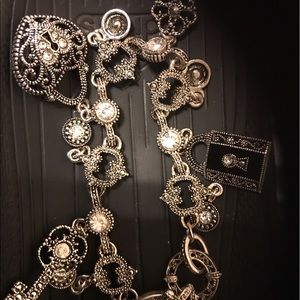 Dressy Charm bracelet, black & silver