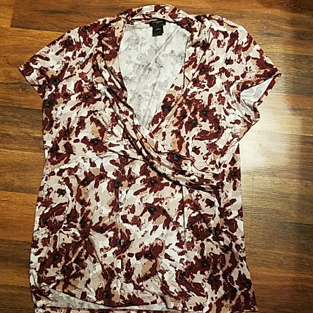 Women's faux wrap tee