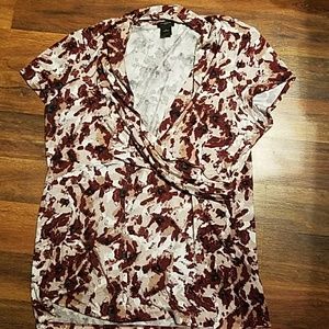 Women's faux wrap tee