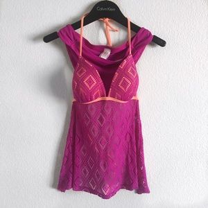 Fuschia Knitted NWOT Swim Suit 2 piece 🌻