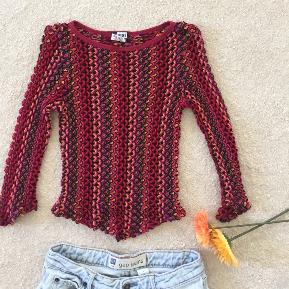 70s Cropped Knit Sweater