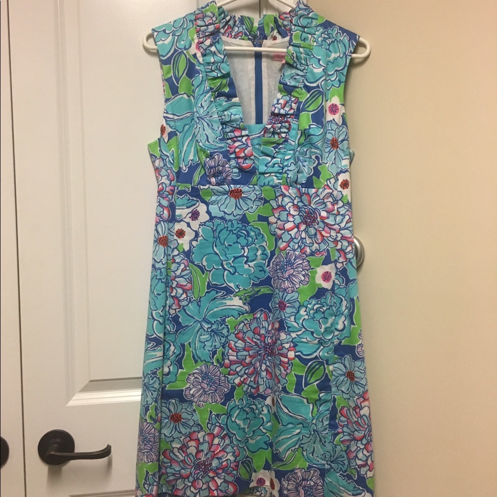 Size 8 Worth Blue May Flower Lilly dress