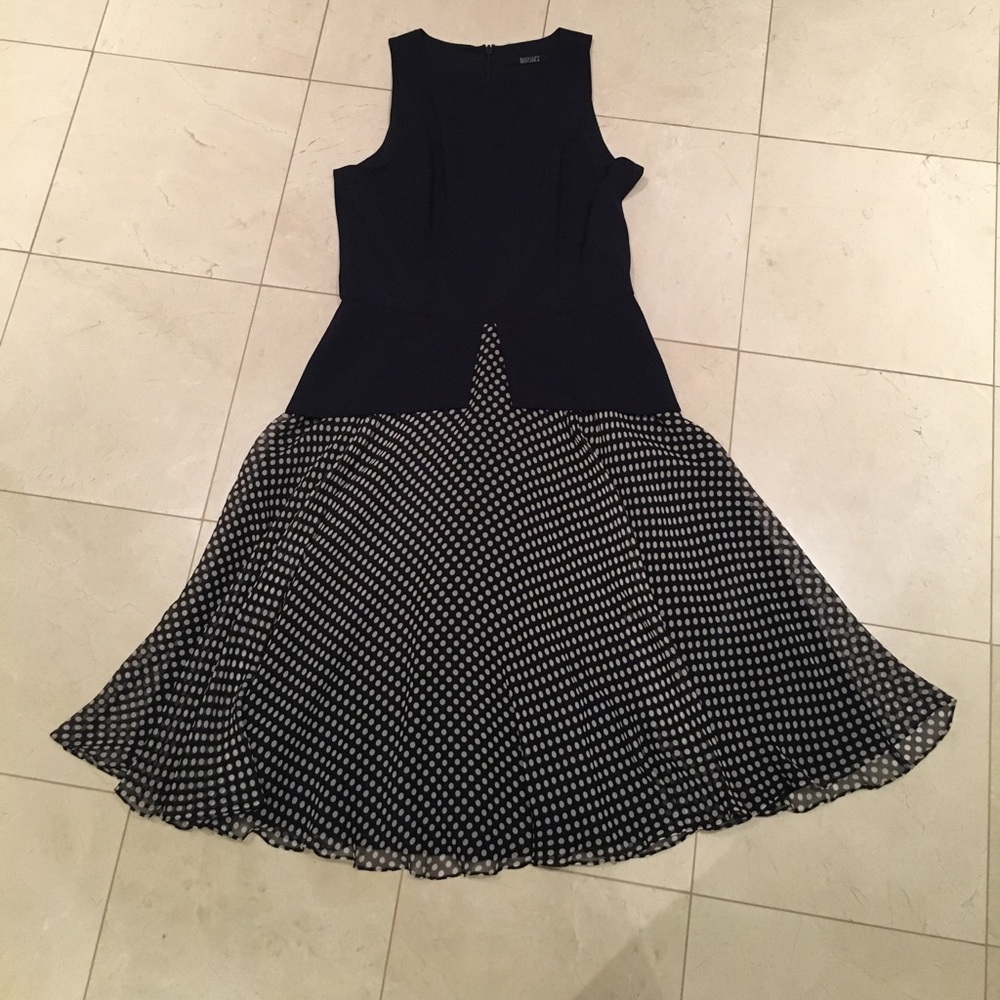 Navy Blue Peplum Dress