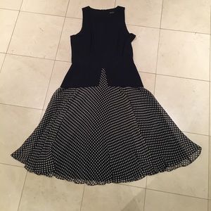 Navy Blue Peplum Dress