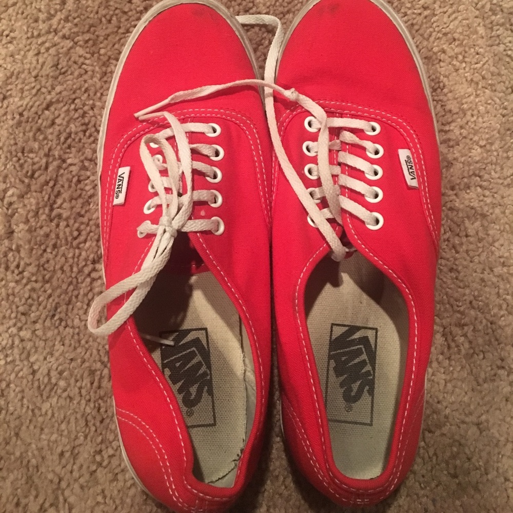 Red vans ! 8.5 like new