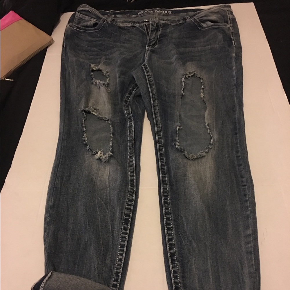 plus size distressed jeans size 22