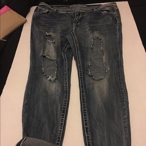plus size distressed jeans size 22