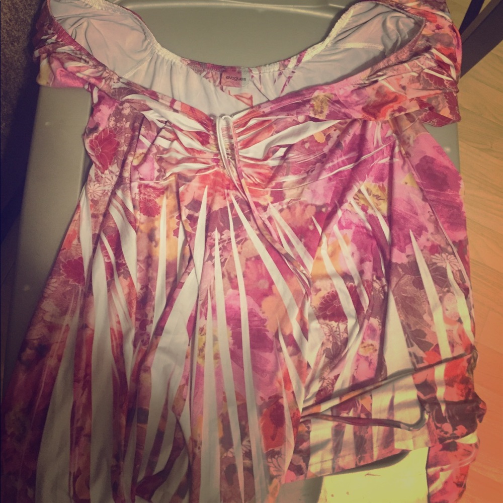 Pink flowing blouse