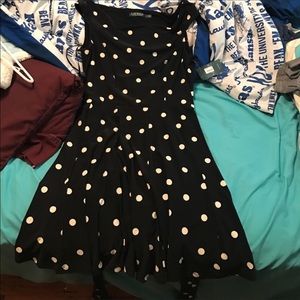 Ralph Lauren polka dot black dress