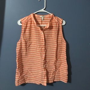 Softly sheer peach JCrew tank