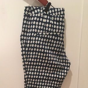 H&M Blue Spotted Cigarette Trousers