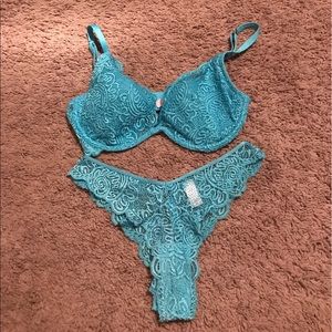 Victoria's Secret Lace Bra and Thong set.