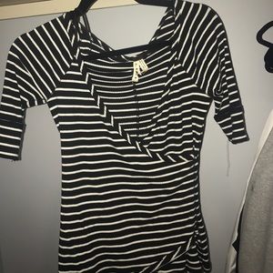 Free People Crossover Striped Top