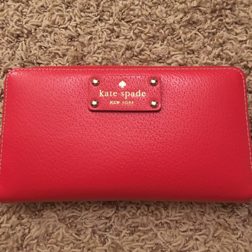 Kate Spade Red Zip Wallet