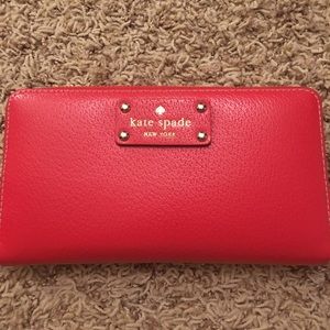 Kate Spade Red Zip Wallet