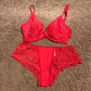 Victoria's Secret Lace Bra and Panty set.